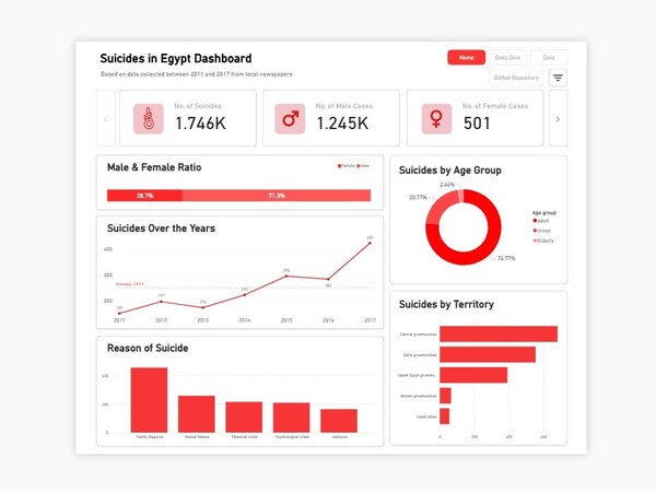 Suicides in Egypt Dashboard